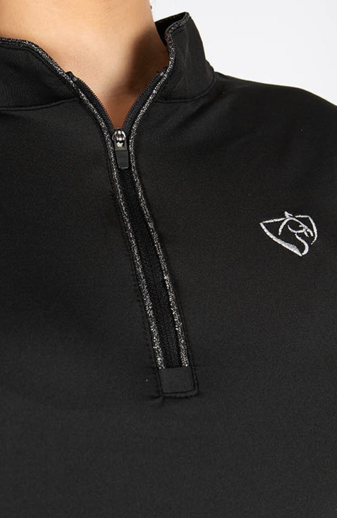 BARE Ascot Sunsafe Long Sleeve Riding Shirt - Black