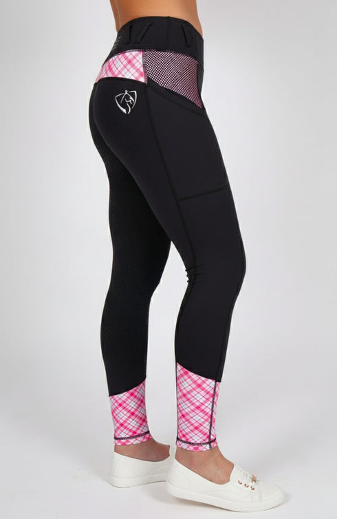 No Grip BARE Performance Riding Tights - Roseberry