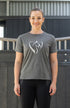 Youth BARE Silver Logo T-Shirt - Dark Grey