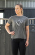 Youth BARE Silver Logo T-Shirt - Dark Grey