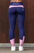 BARE Performance Riding Tights - Navy Mosaic Bloom
