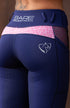 BARE Performance Riding Tights - Navy Mosaic Bloom