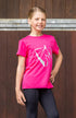 Youth BARE Silver Logo T-Shirt - Dark Pink
