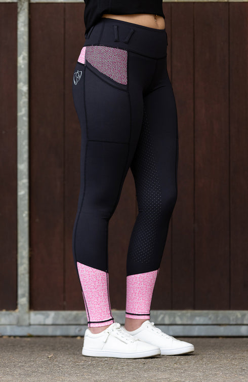 BARE Performance Riding Tights - Mosaic Bloom