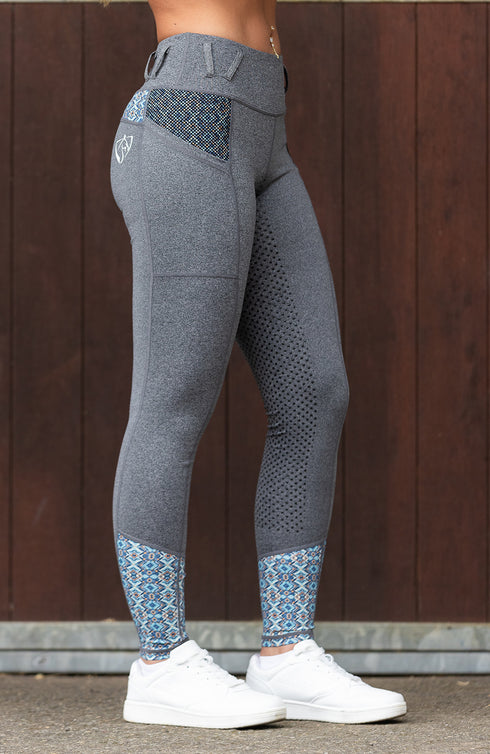 BARE Performance Riding Tights - Grey Phoenix