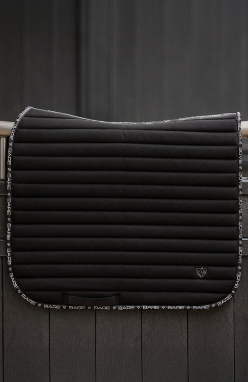 BARE Active Saddle Pad - Dressage Cut - Black