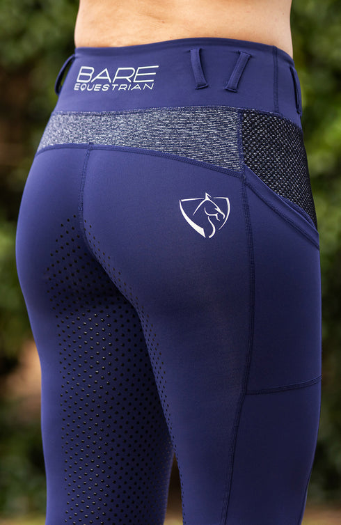 BARE Performance Riding Tights - Oxford Active Navy