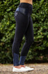 Youth Performance Riding Tights - Black and Navy Croc