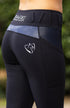 Youth Performance Riding Tights - Black and Navy Croc