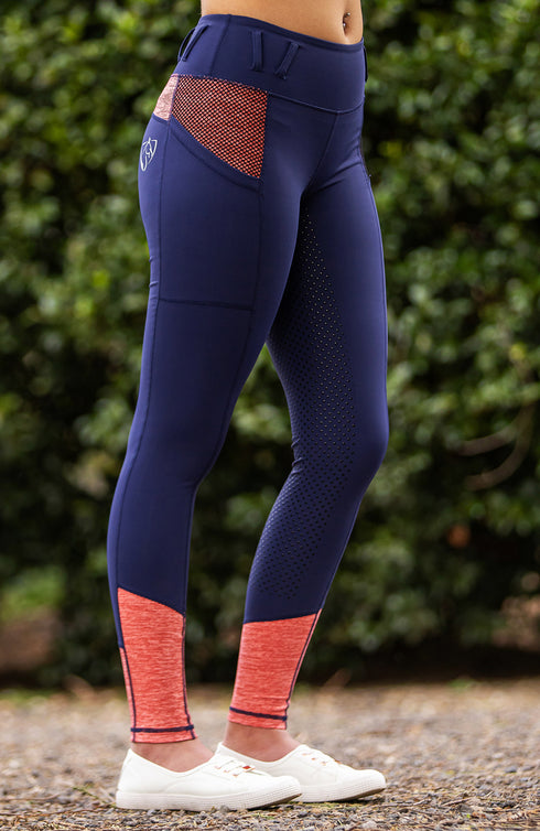BARE Performance Riding Tights - Oxford Neon Orange