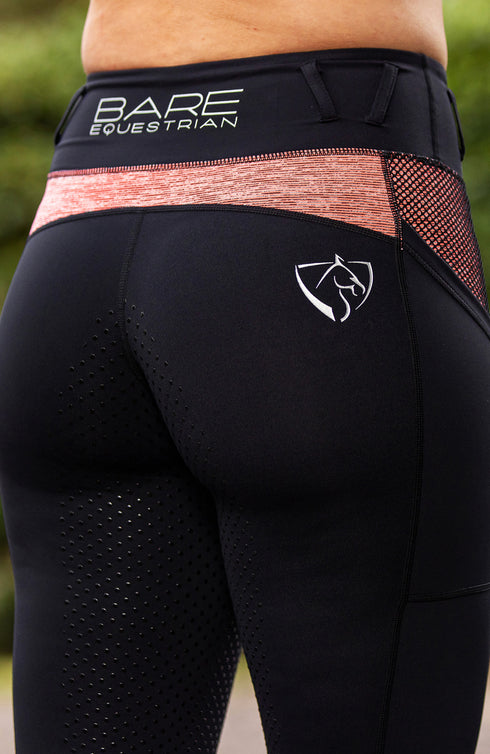 BARE Performance Riding Tights - Neon Orange