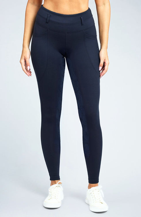 No Grip BARE FlexForm Sculpting Riding Tights - Midnight Navy
