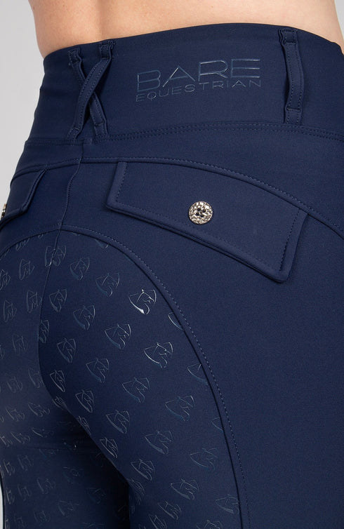 BARE Sculpt Hybrid Riding Breeches - Midnight Navy