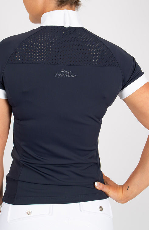 BARE Pro Mesh Competition Shirt - Navy and White