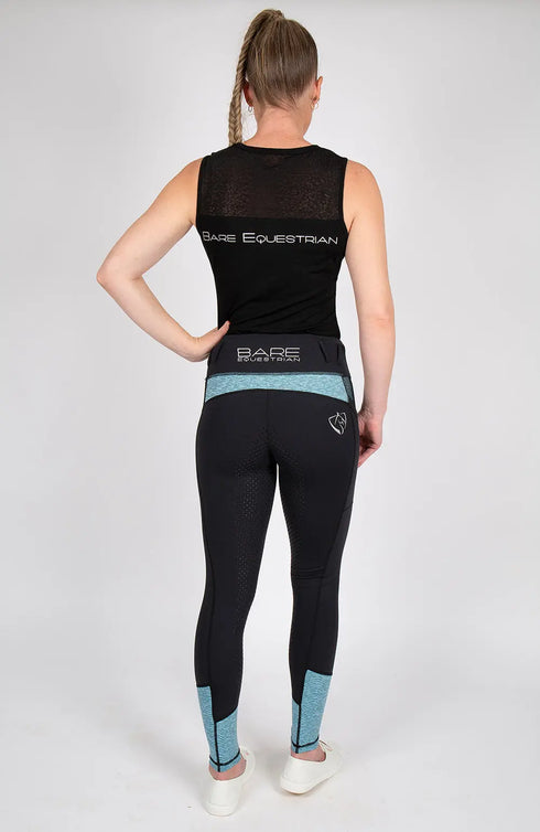 BARE Performance Riding Tights - Neon Blue