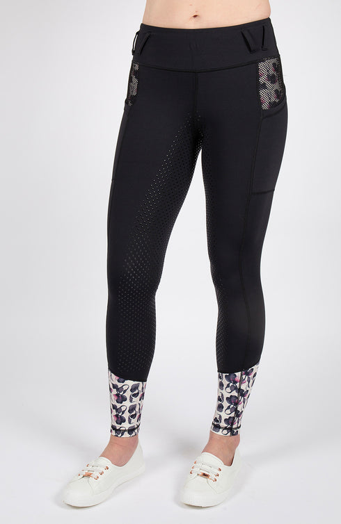 Youth Performance Riding Tights - Violet Noir
