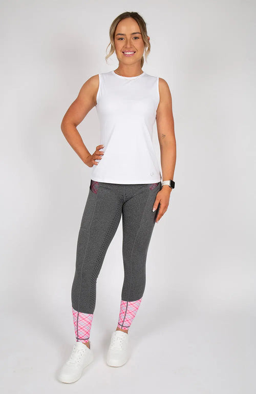 BARE Tank Top - White/White BARE Equestrian