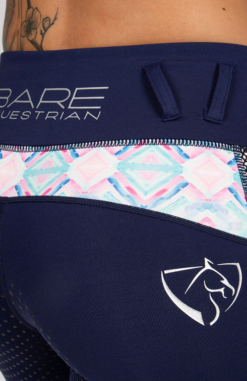Youth Performance Riding Tights - Navy Azure