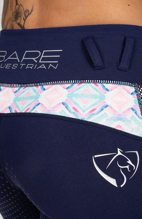 Youth Performance Riding Tights - Navy Azure