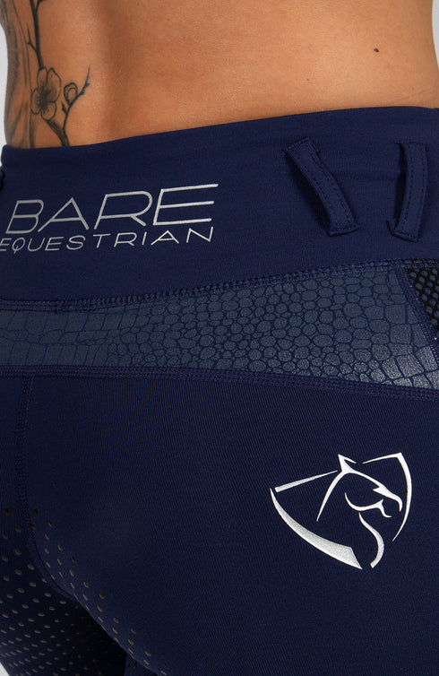 BARE Performance Riding Tights - Navy Croc