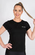 BARE Emblem T-Shirt - Black and Hot Pink