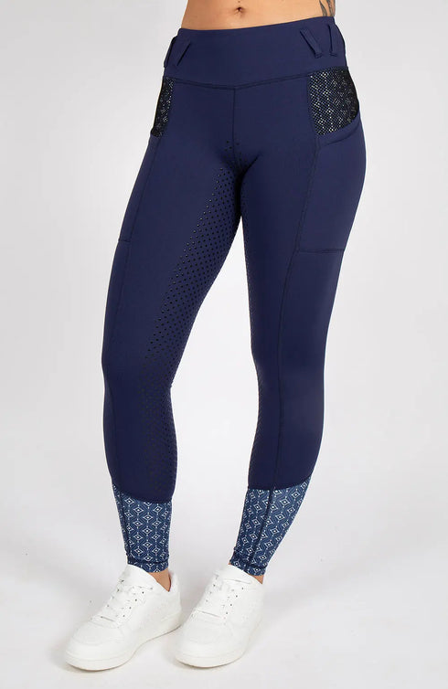 No Grip BARE Performance Riding Tights - Navy Nomad