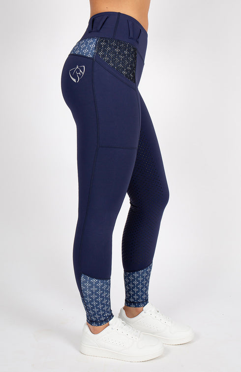 Youth Performance Riding Tights - Navy Nomad