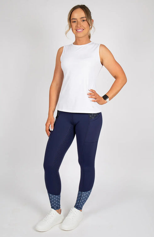 No Grip BARE Performance Riding Tights - Navy Nomad