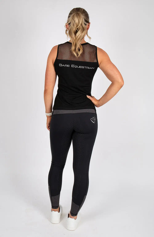 BARE Tank Top - Black/Black BARE Equestrian