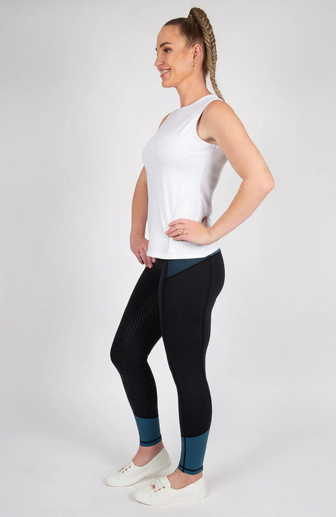 BARE Performance Riding Tights - Teal Glamour