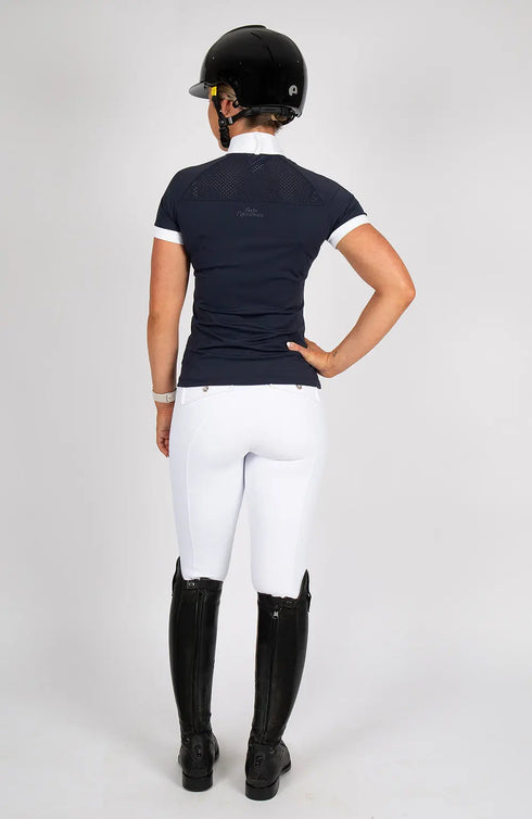BARE Pro Mesh Competition Shirt - Navy and White