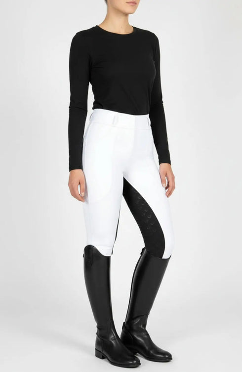BARE Sculpt Hybrid Riding Breeches - White/Black Seat
