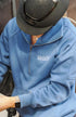 BARE Quarter Zip Teddy Pullover Sweater - Windsor Blue