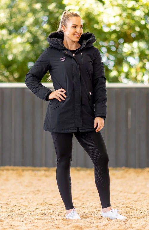 BARE Winter Series - Charlotte Waterproof Jacket - Black BARE Equestrian