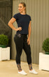 BARE Performance Riding Tights - Black Navy & Rose Gold