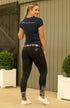 BARE Performance Riding Tights - Black Navy & Rose Gold