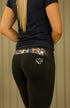 Youth Performance Riding Tights - Black Navy & Rose Gold