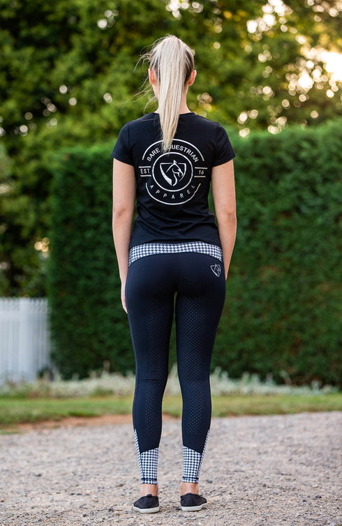 Youth Performance Riding Tights - Houndstooth