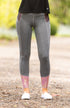 BARE Performance Riding Tights - Grey Lilac Rose Gold