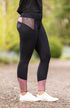 BARE Performance Riding Tights - Black Lilac Rose Gold