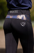 Youth Performance Riding Tights - Black Navy & Rose Gold