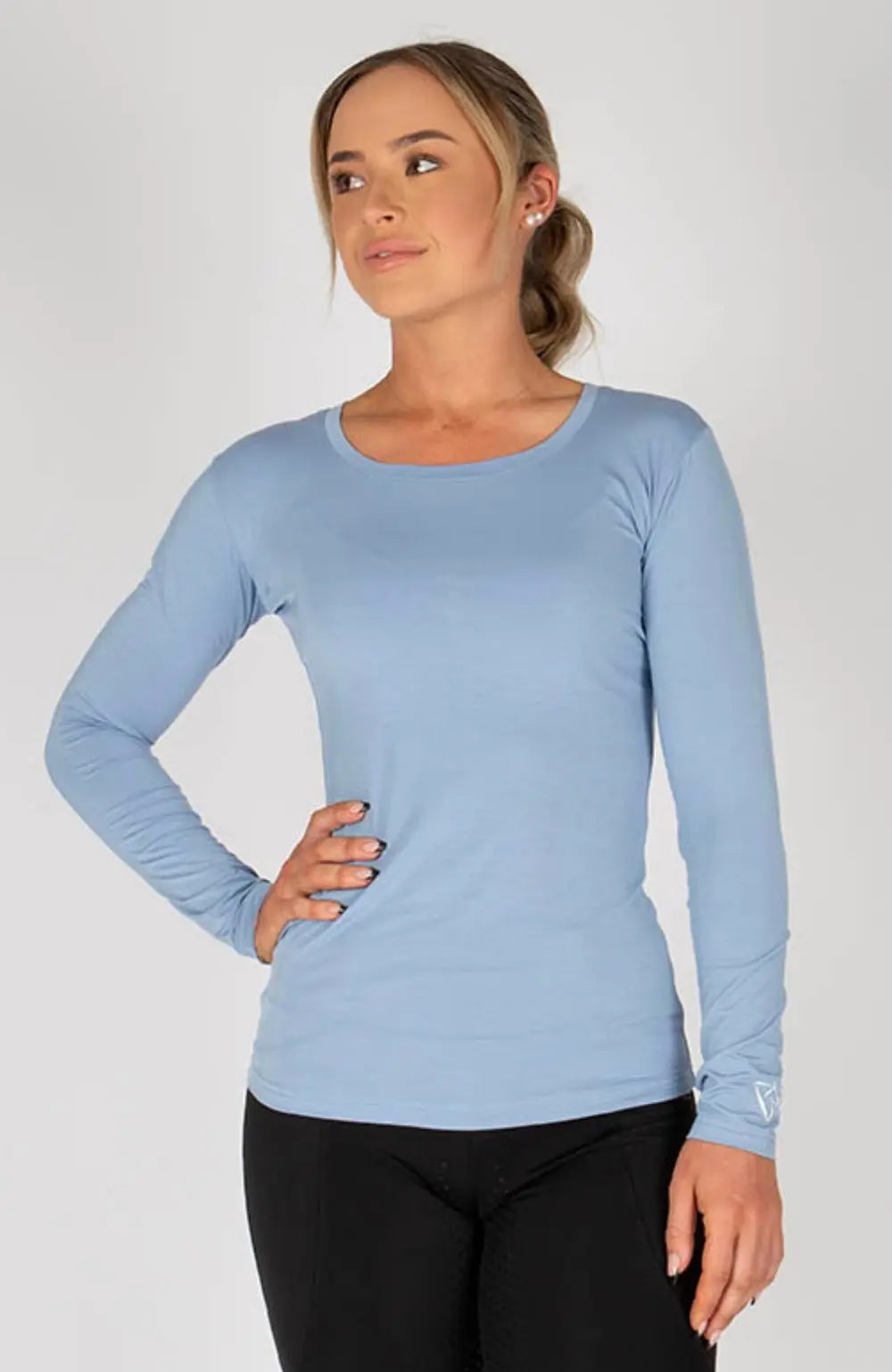BARE Active Long Sleeve Tee - Ice Blue