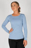 BARE Active Long Sleeve Tee - Ice Blue BARE Equestrian