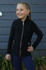 Youth BARE Technical Riding Jacket - Black with Rose Gold BARE Equestrian