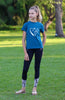 Youth BARE Silver Logo T-Shirt - Petrol BARE Equestrian