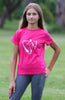 Youth BARE Silver Logo T-Shirt - Dark Pink BARE Equestrian