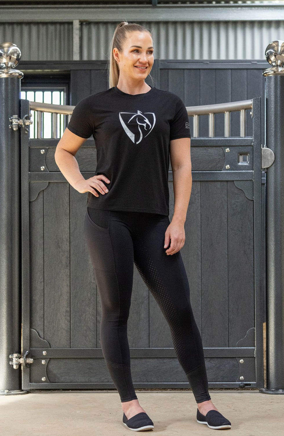 Bare Performance Riding Tights Navy/Rose main image 1