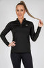 BARE Ascot Sunsafe Long Sleeve Riding Shirt - Black BARE Equestrian