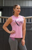 Youth BARE Black Logo Tank Top - Pink BARE Equestrian