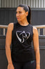 BARE Silver Logo Tank Top - Black BARE Equestrian